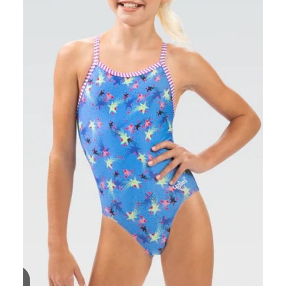 DOLFIN, Dolfin Uglies; girls one piece swim suit. size 12; Stargazer print